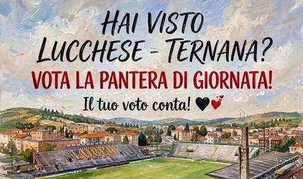 Vota la PANTERA di giornata: LUCCHESE - TERNANA
