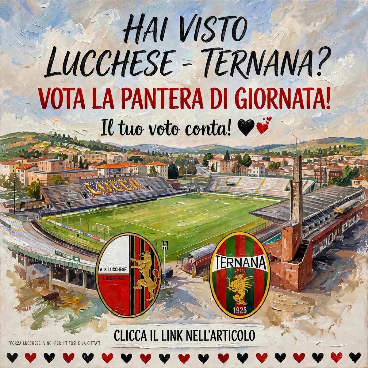 Vota la PANTERA di giornata: LUCCHESE - TERNANA
