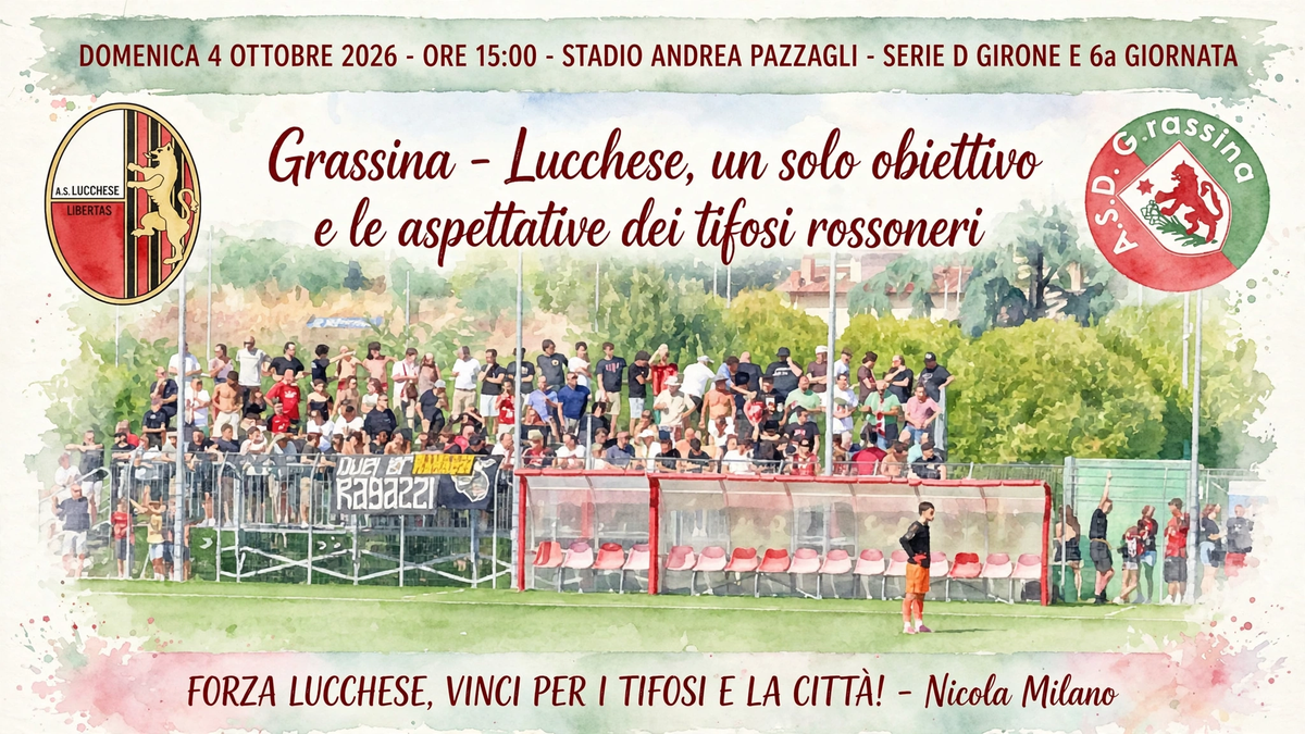 Grassina-Lucchese, un solo obiettivo e le aspettative dei tifosi rossoneri